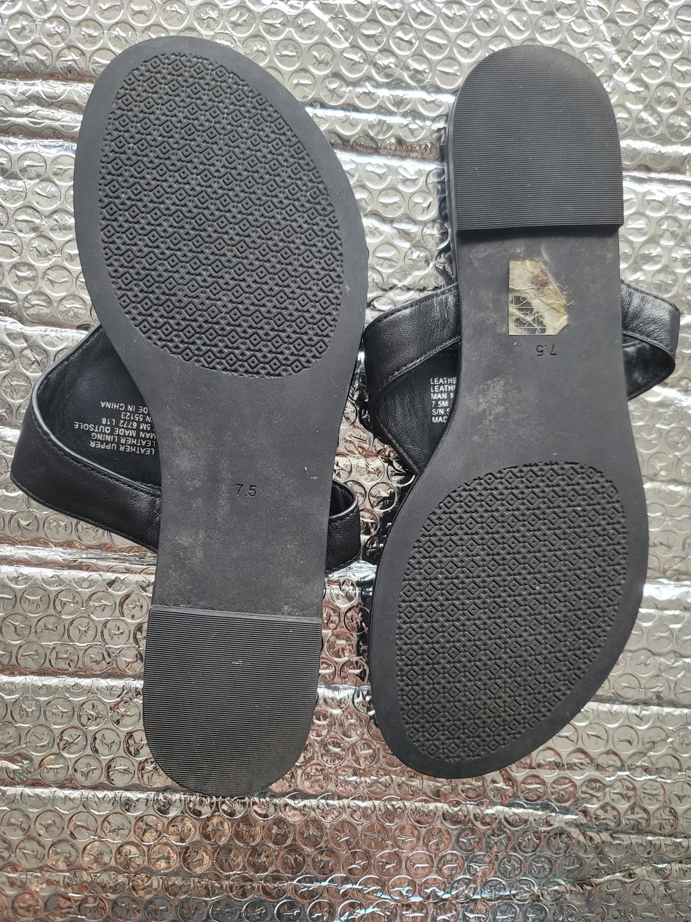 Tory Burch Black Miller Thong Sandals with Gold Logo